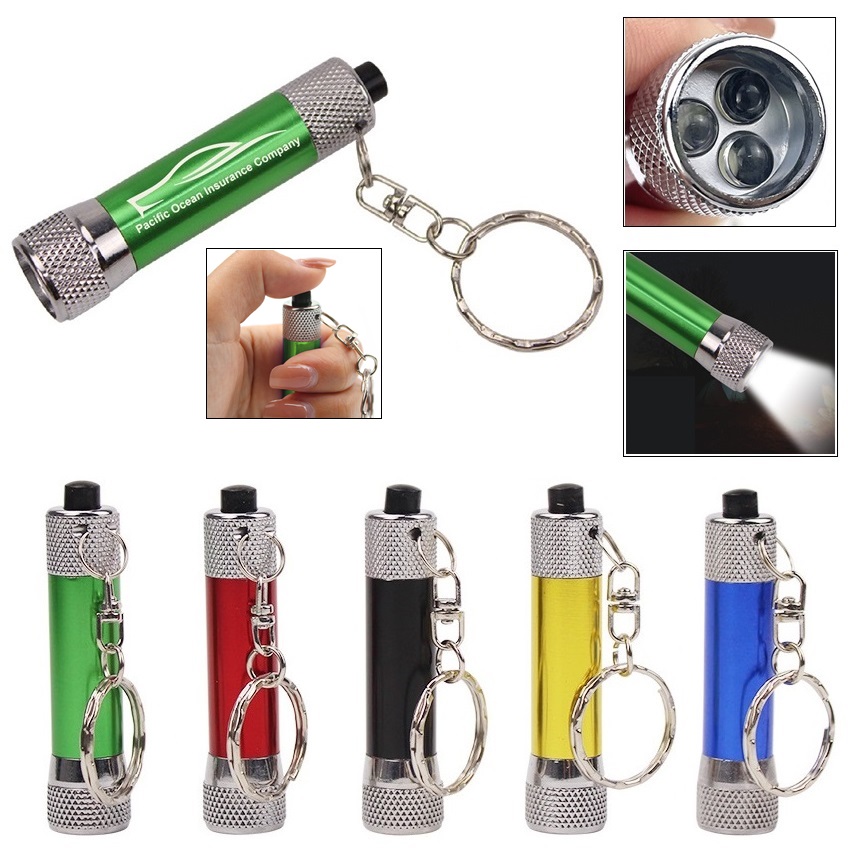 3 LED  Flashlight Keychain