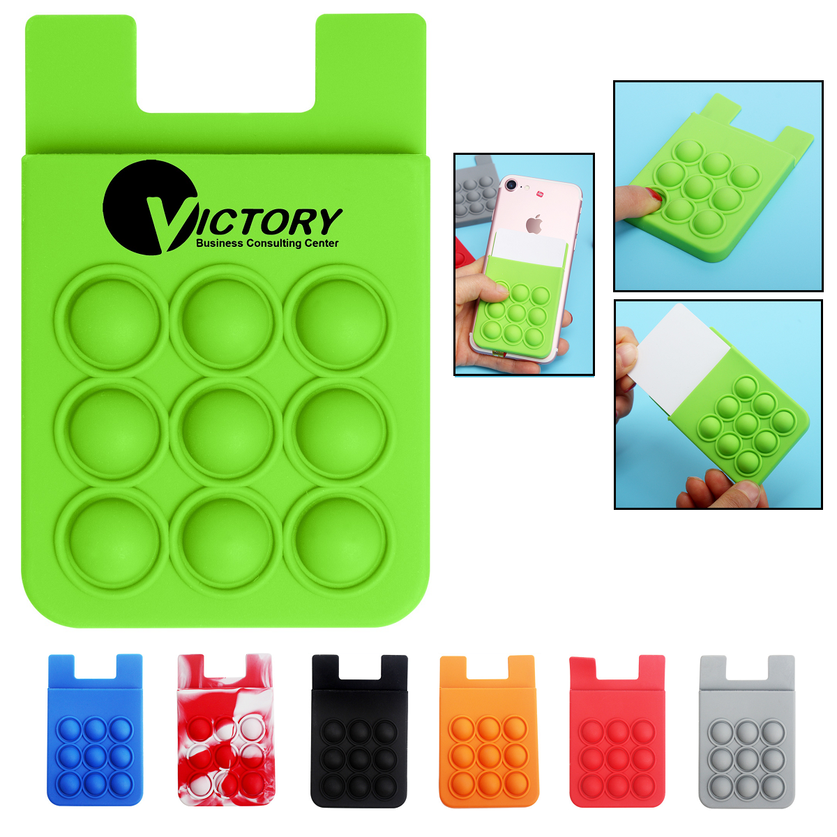 Push Pop Phone Wallet