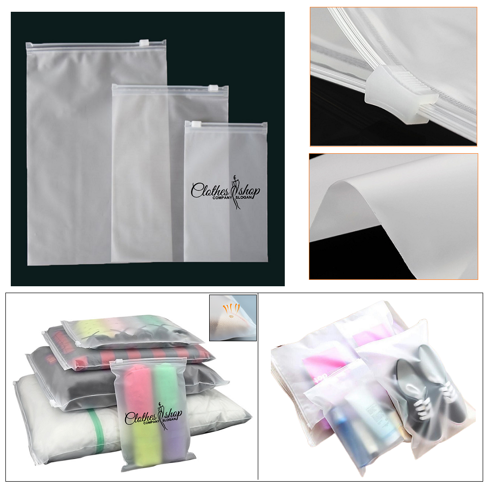 Plastic Frosted Zippered Bag