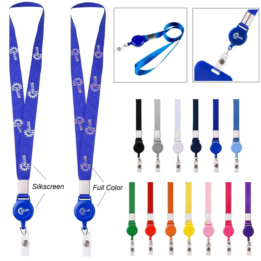 Retractable Polyester Lanyard