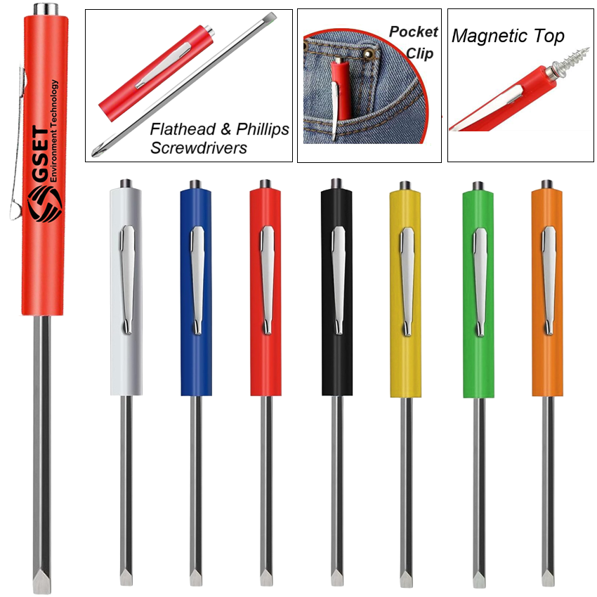 Reversible Screwdriver with Magnetic Top
