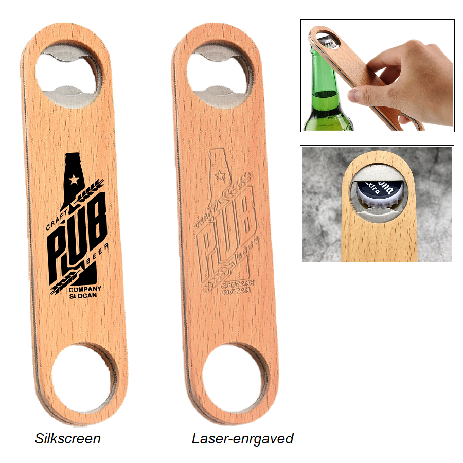 Large Wood Bottle Opener 