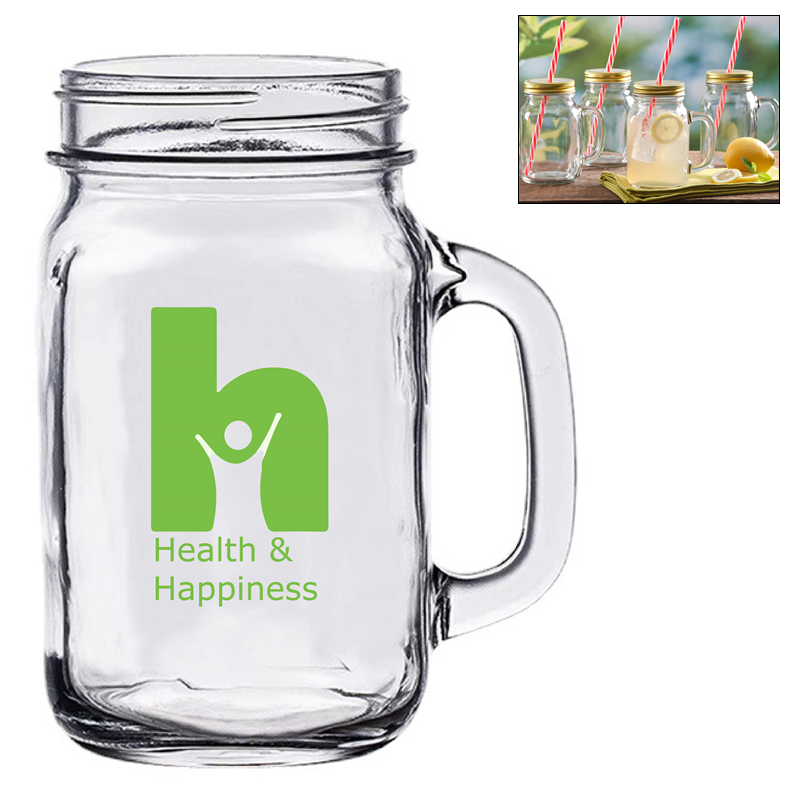 Mason Jar Mugs with Handles