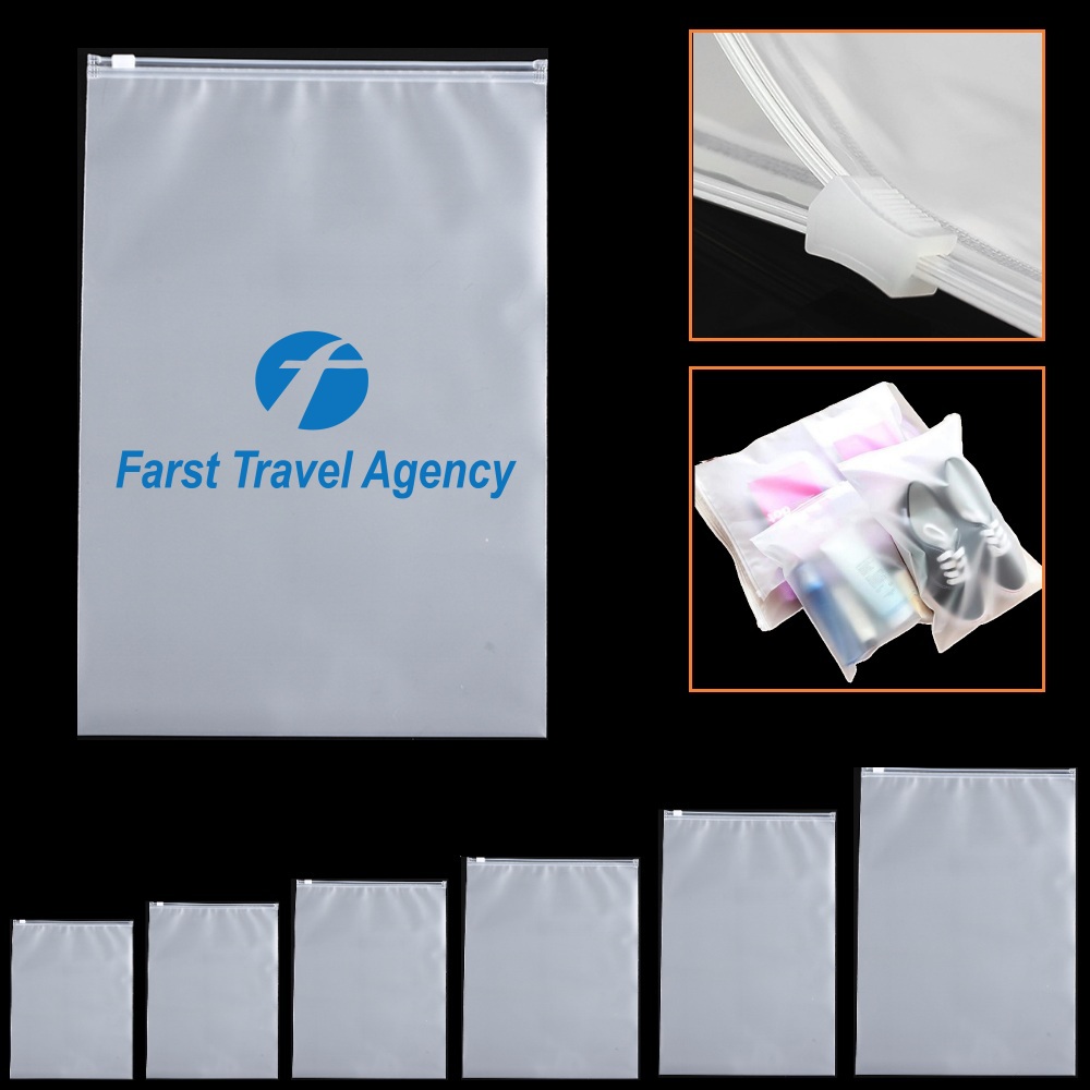 Plastic Frosted Zippered Bag
