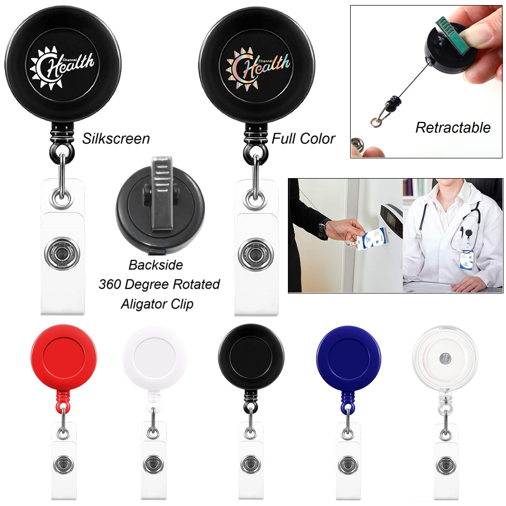 Retractable Badge Holder with Alligator Clip