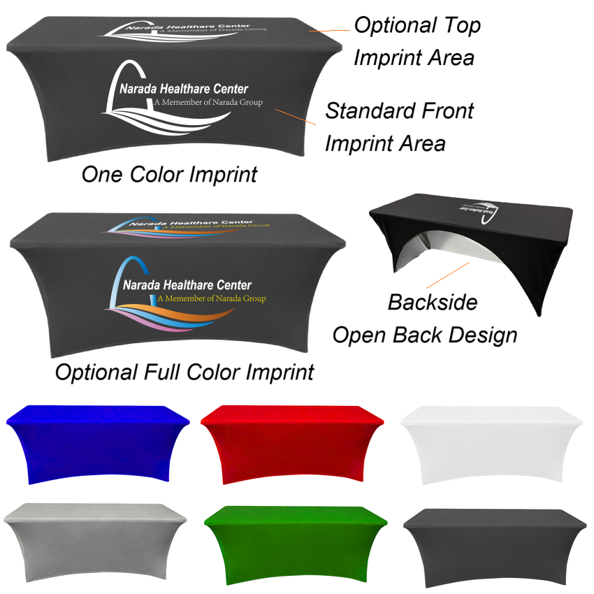 Hemmed Open-Back UltraFit Table Cover