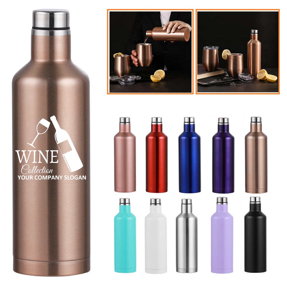 Double Wall Stainless Wine Canteens