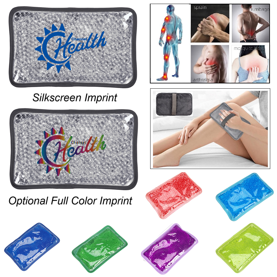 Rectangle Plush Gel Beads Hot Cold Pack