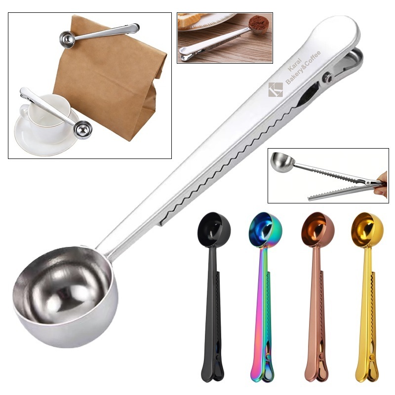 LJS0112-Stainless Steel Coffee Scoop and Clip