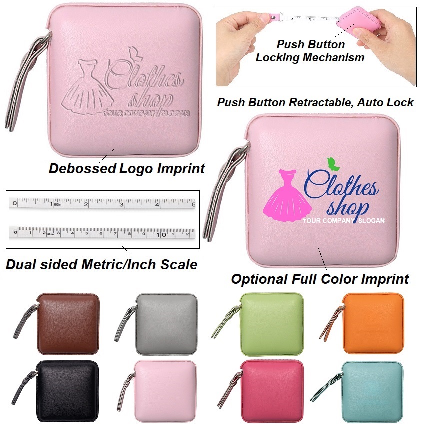 LJS0277-Retractable PU Leather Tape Measure-Square