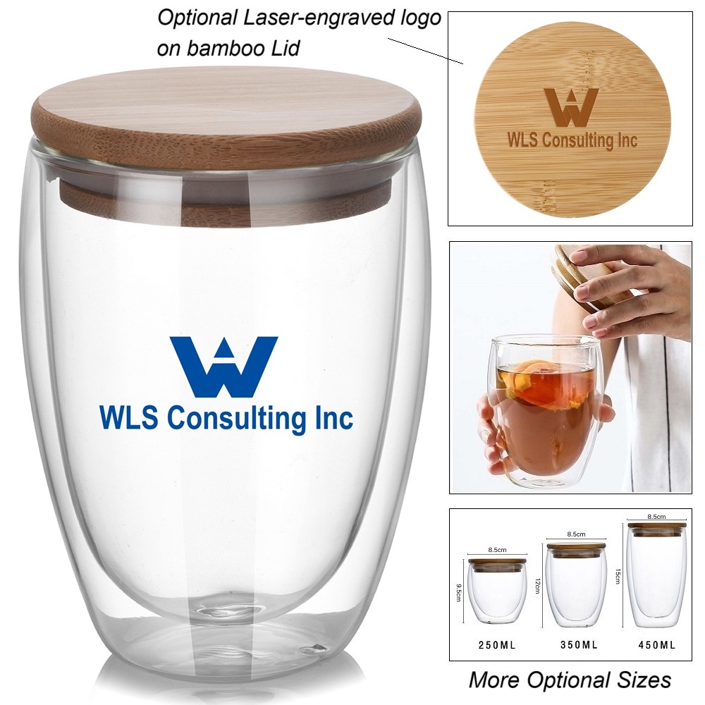 LJS0286-Glass Cup with Bamboo Lid