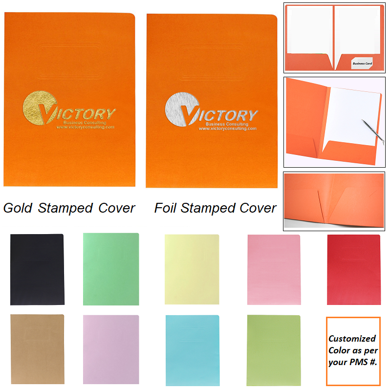 LJS0312-Paper Two-Pocket Presentation Folder