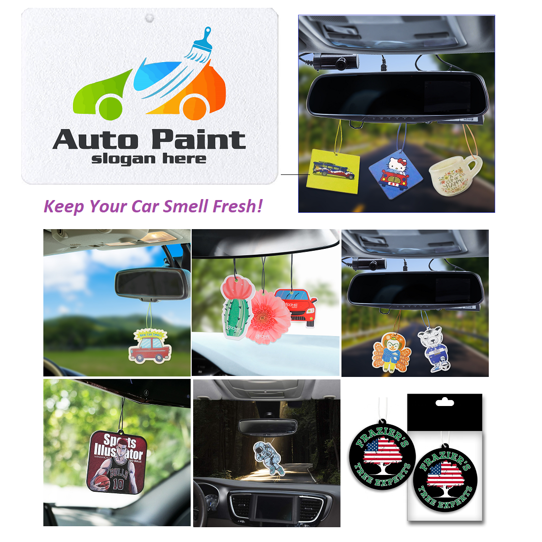 LJS0326-Printed Hanging Paper Car Air Freshener