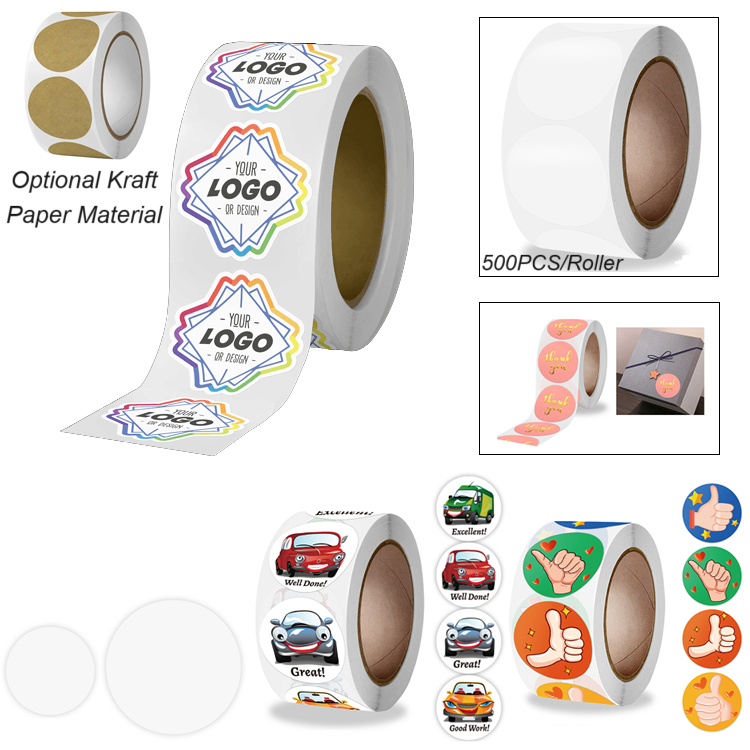 LJS0377-Sticker by the Roll - Circle