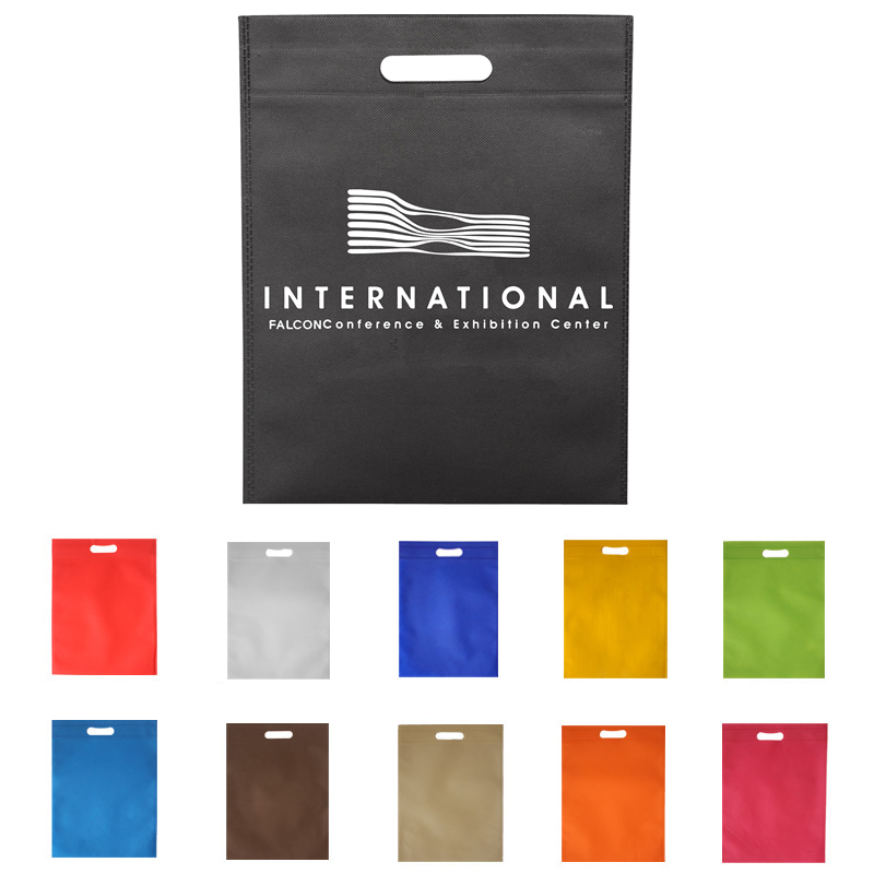 LJS0382-Heat Seal Non-woven Exhibition Tote Bag Die-Cut Handle
