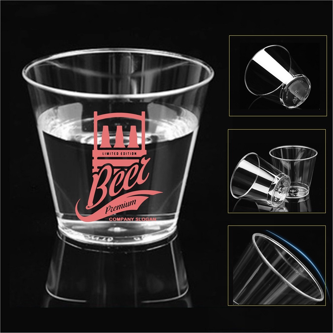 LJS0392-5OZ Clear Plastic Tasting Cup