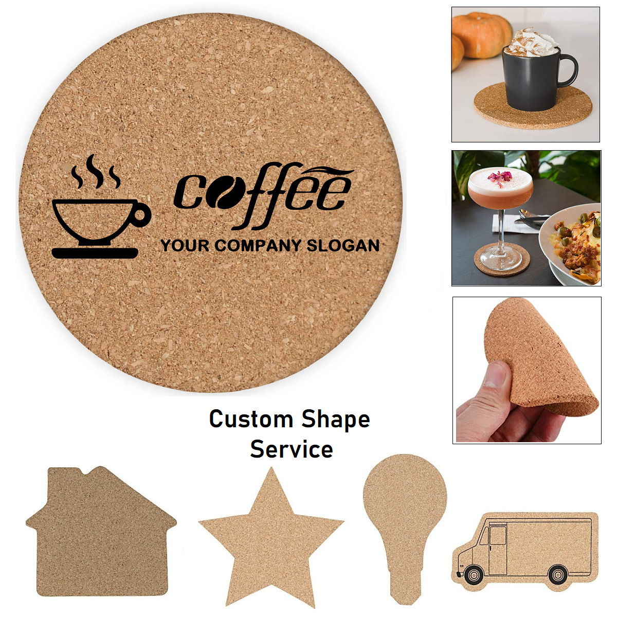 LJS0415-Cork Coaster