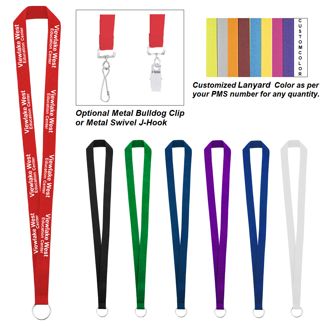 LJS0423-Value Lanyard with Metal Split Ring