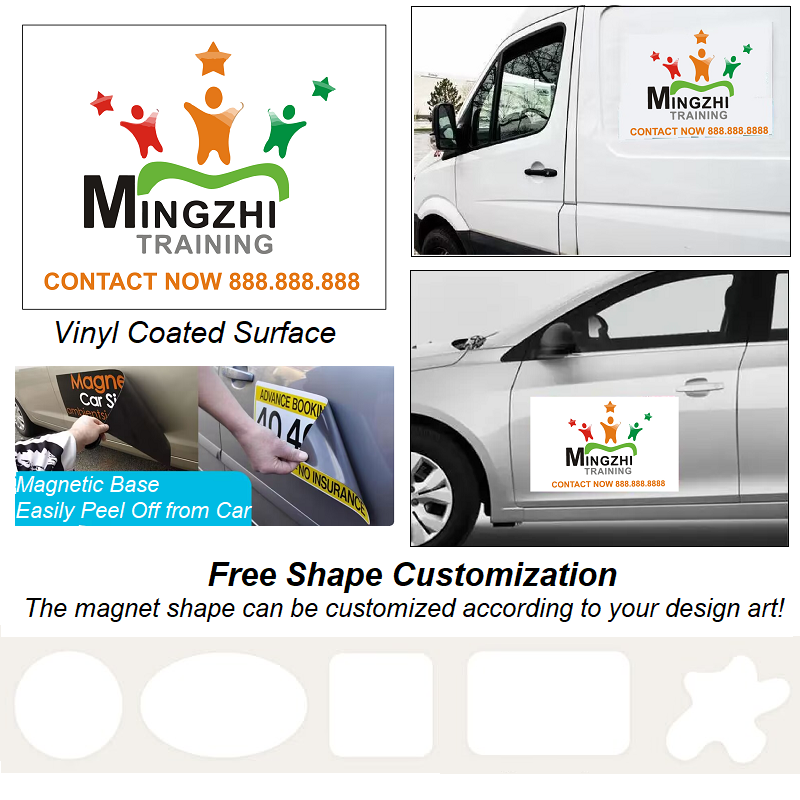 LJS0434-Custom Shaped and Imprinted Car Magnet