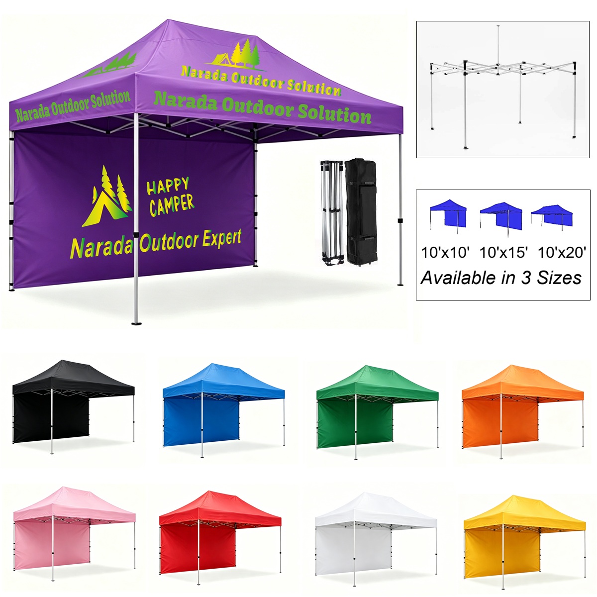 LJS0301-Customs Imprinted Tent with Back Wall-10'x15'
