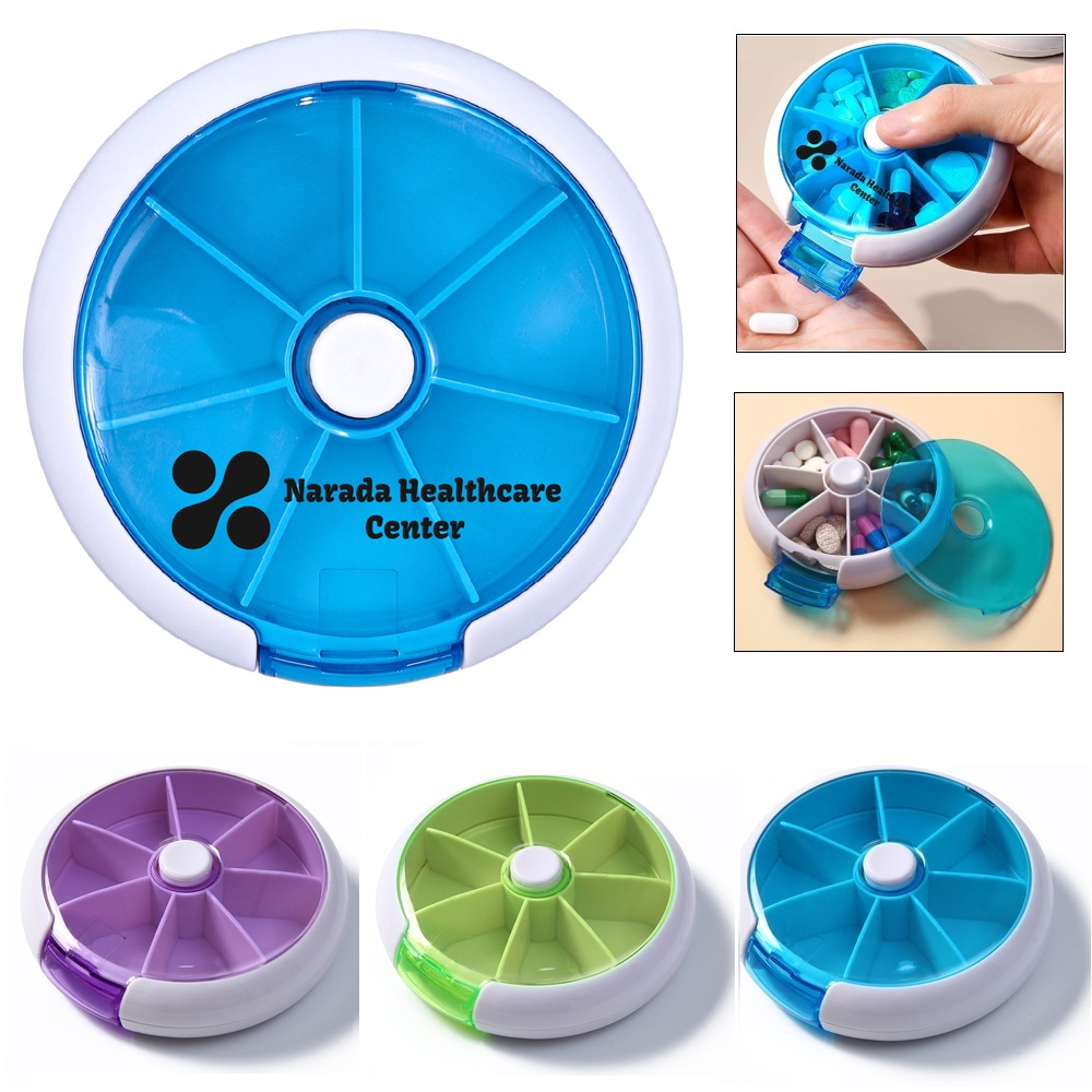 LJS0231-Round Push Button Pill Box